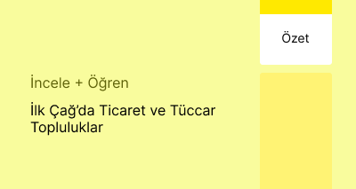 İlk Çağ’da Ticaret ve Tüccar Topluluklar (Özet)
