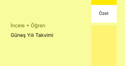 Güneş Yılı Takvimi (Özet)
