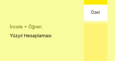 Yüzyıl Hesaplaması (Özet)