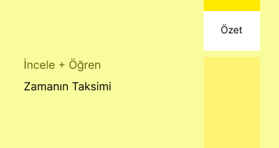 Zamanın Taksimi (Özet)