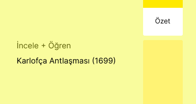 Karlofça Antlaşması (1699) (Özet)