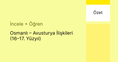 Osmanlı – Avusturya İlişkileri (16–17. Yüzyıl) (Özet)