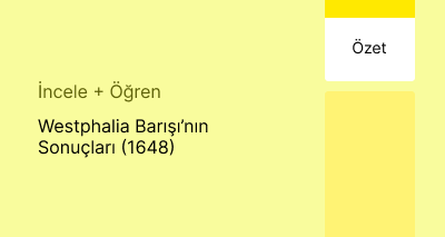 Westphalia Barışı’nın Sonuçları (1648) (Özet)